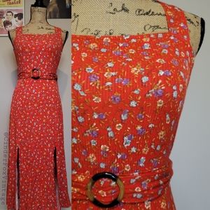 NWOT Mason & Belle Square Neck Retro Knit Dress